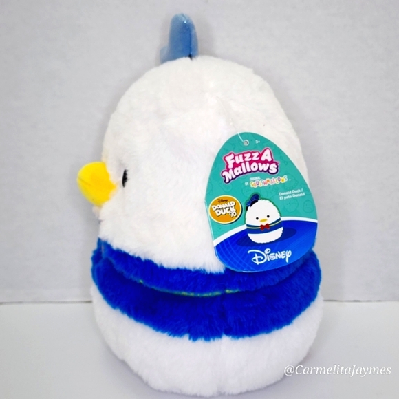 DONALD DUCK 🦆HTF 8" Furry Disney's Donald Duck 90 FuzzAMallow Squishmallow NWT - Picture 2 of 12